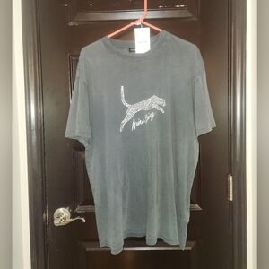 Anine Bing - Large Gray Graphic T-Shirt